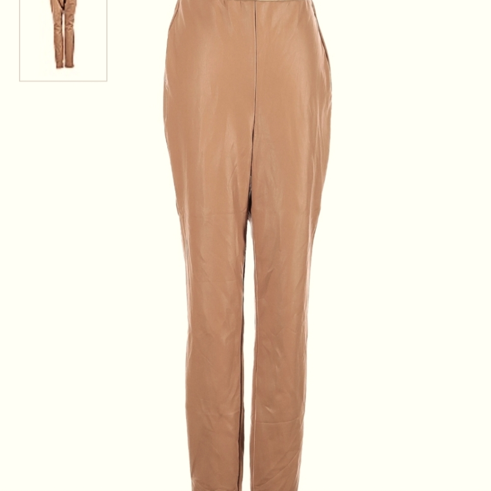 Camel Color Express Leather Leggings XL